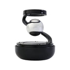 Car dashboard ornament solar rotating air freshener in metallic orb design