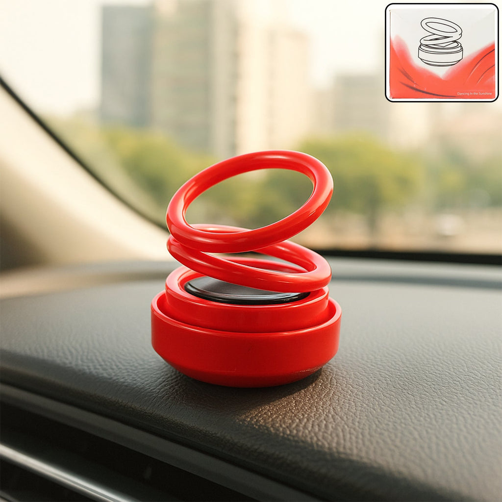 Solar-powered car aroma diffuser placed on car dashboard