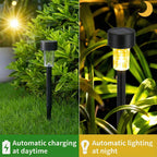 Solar pathway lights set lighting outdoor path safely