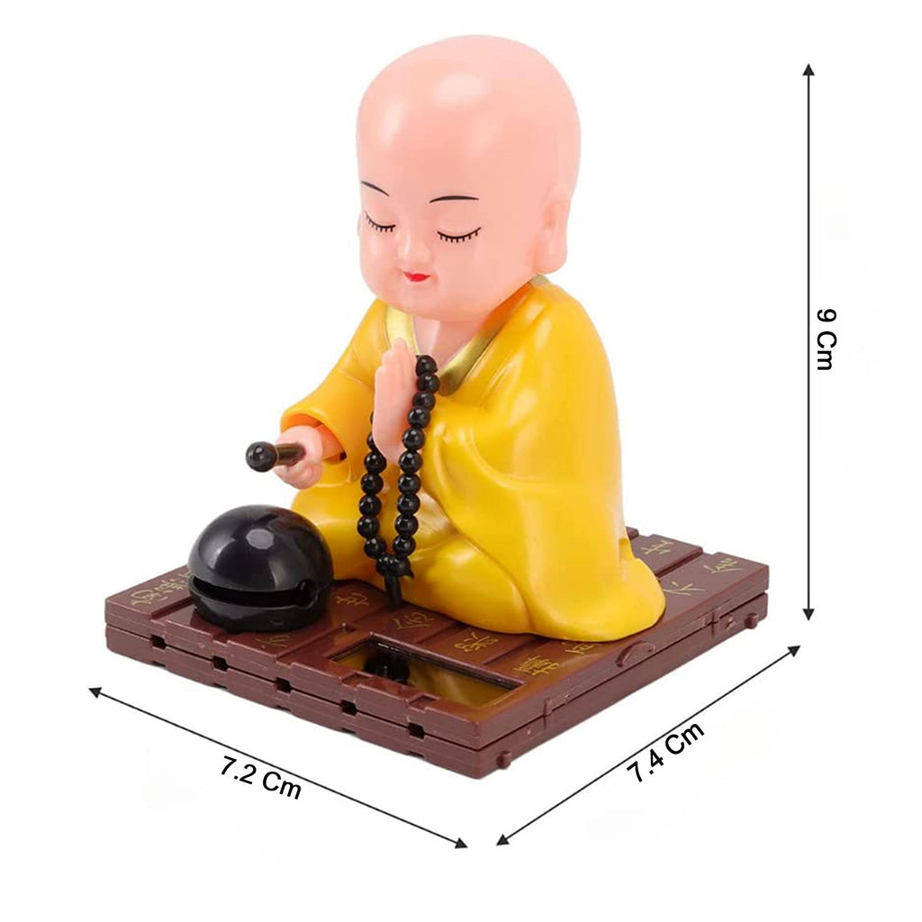 Buddha statue powered by solar energy for eco-friendly decor