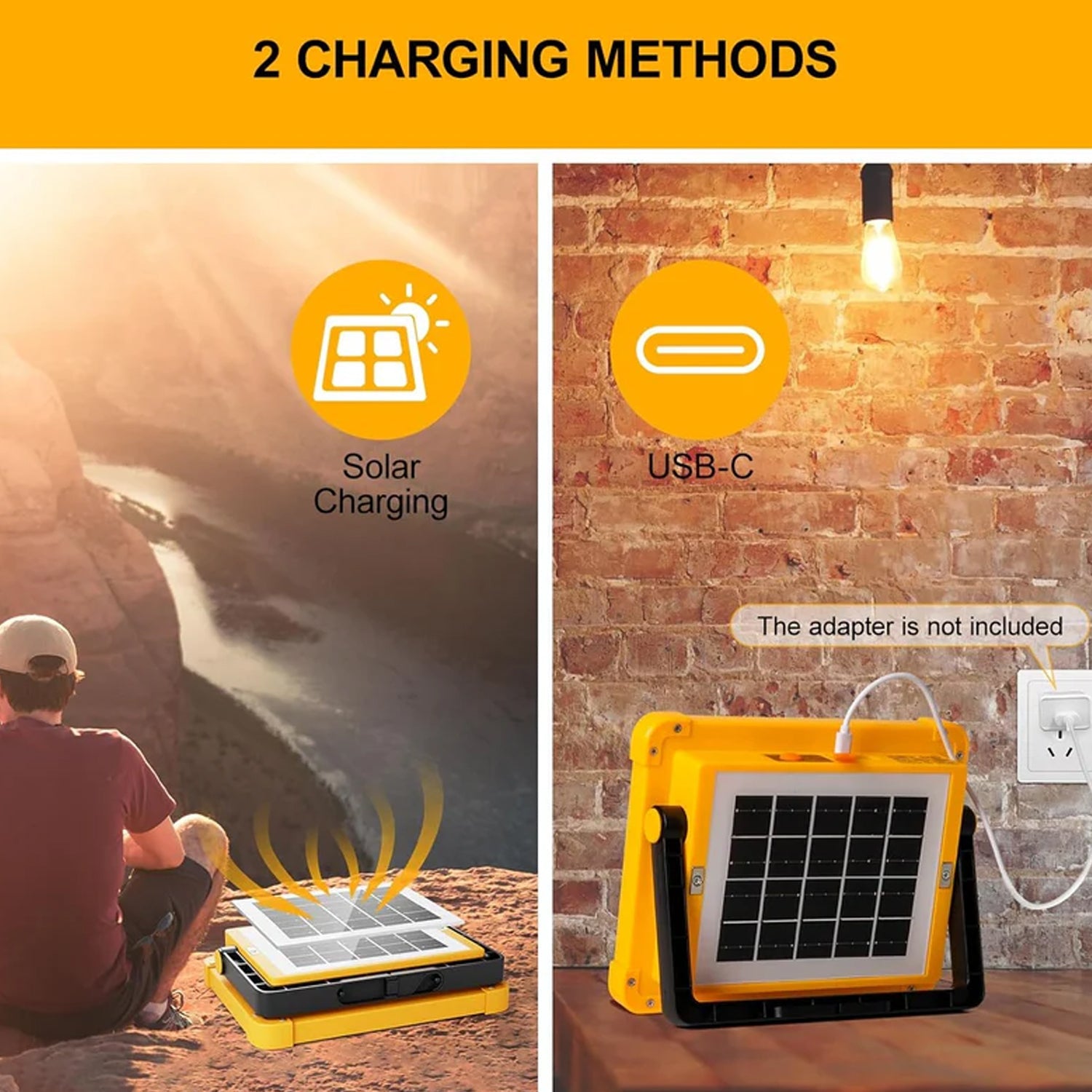 Bright solar flood light equipped with waterproof exterior for outdoor use