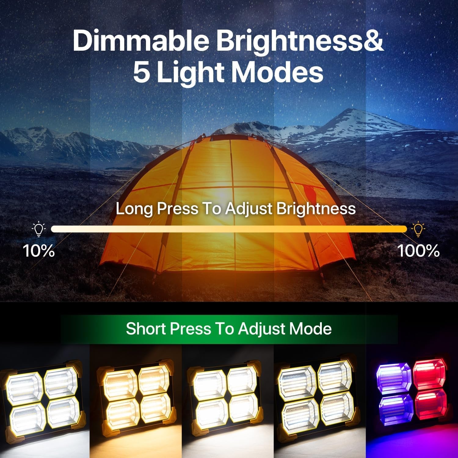 Lifestyle shot of waterproof solar flood light in garden or outdoor area