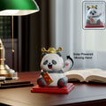 Solar powered moving hand panda showpiece on desk