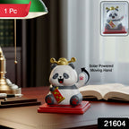 Cute waving panda solar toy showing hand motion