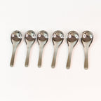 Full set view of Apex 6-piece Stainless Steel Soup Spoon Set for Indian dining.