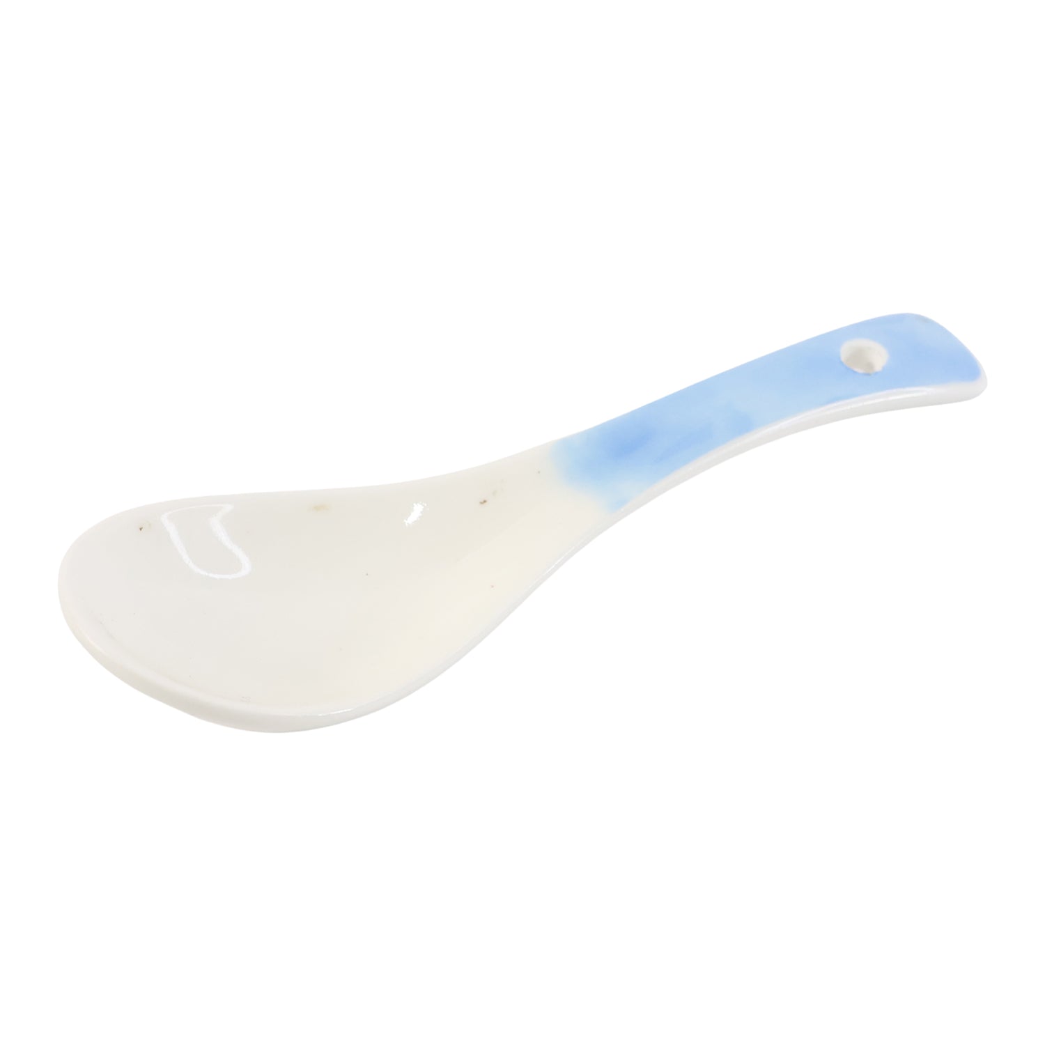 Durable ceramic spoon for serving hot dishes and soups