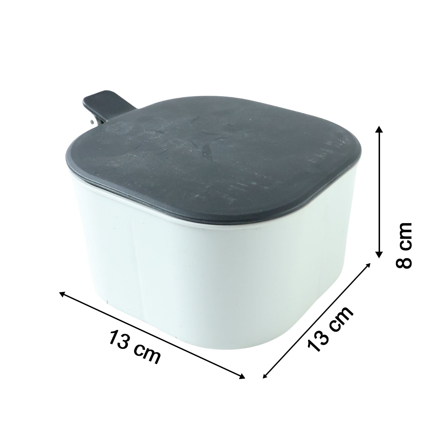 Diagram illustrating the dimensions of the Organivo 4-section masala dabba.