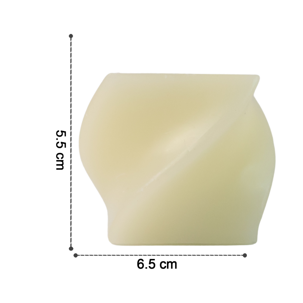 Square LED Flameless Candle with dimensions for size reference