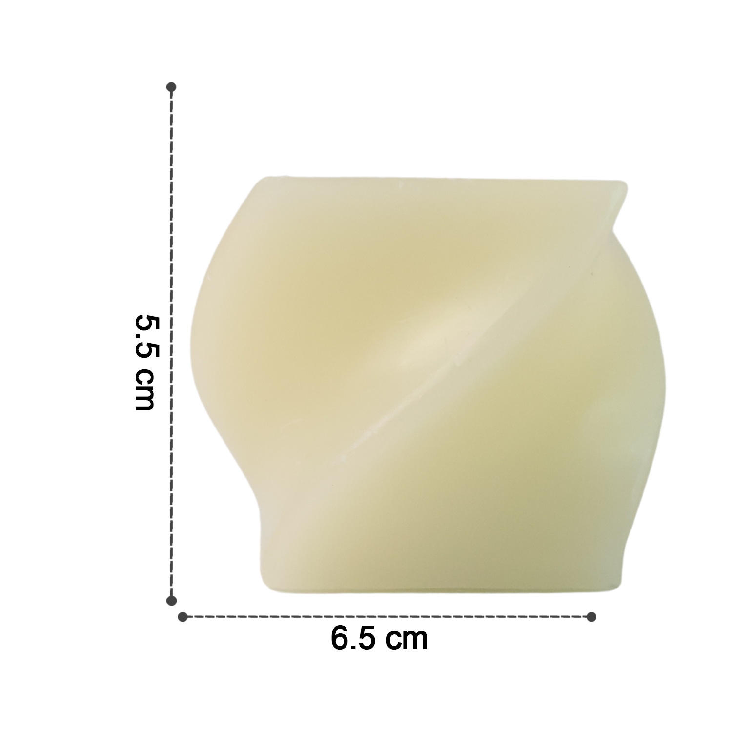 Square LED Flameless Candle with dimensions for size reference