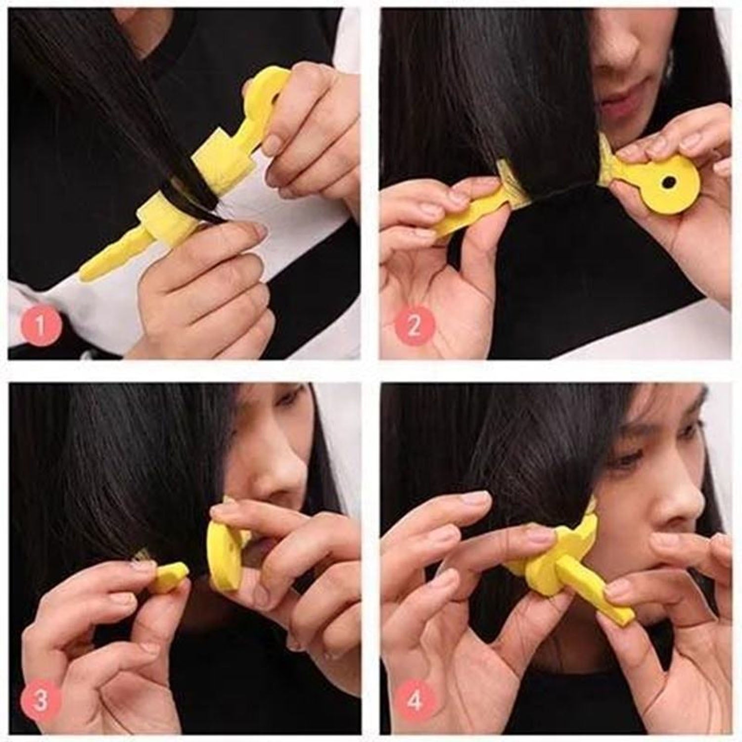 Flexible foam hair roller styling tool for overnight curls