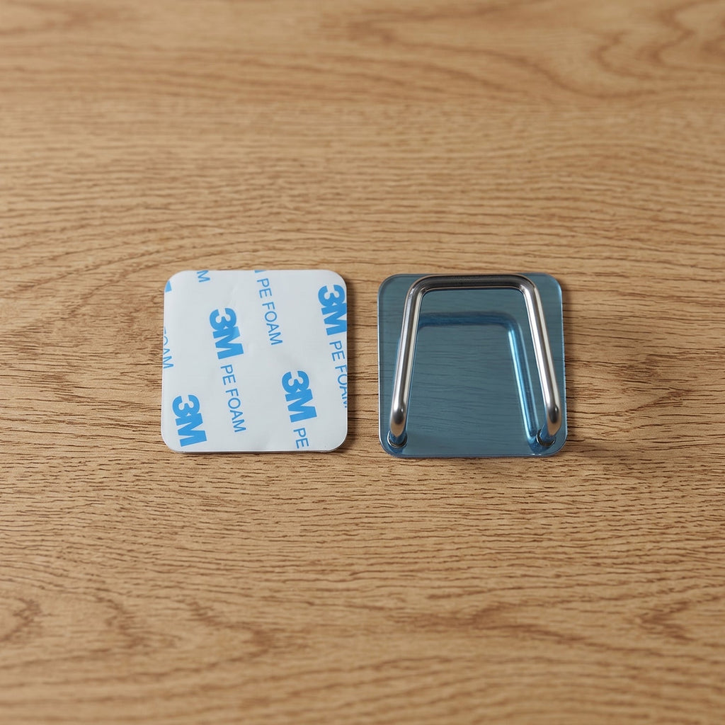 Wall-mounted stainless steel hook for utensils or attire