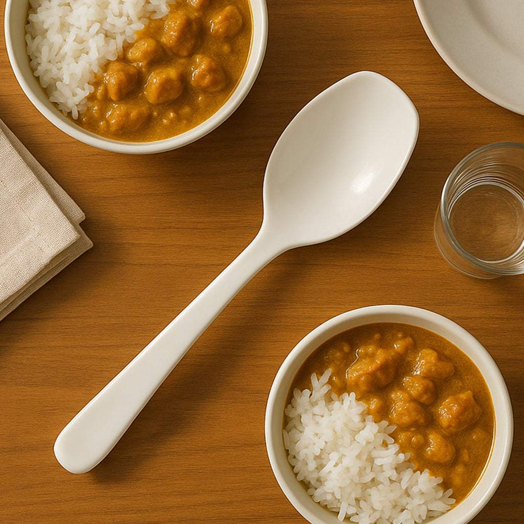 Heat-resistant rice serving paddle for durable kitchen use