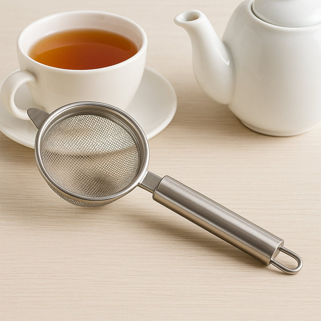 Multipurpose kitchen essential medium stainless steel mesh strainer