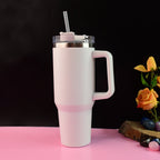 890 ML white insulated travel tumbler ready for fitness and outdoor use