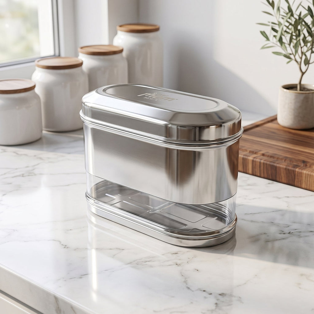 Kitchen storage jar - Supermom stainless steel oval canister