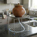 Steel cutlery organizer stand for countertop storage