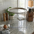 Stainless steel multipurpose kitchen utensils stand with dual-layer design