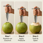 Rust-resistant stainless steel coconut cutter for kitchen use