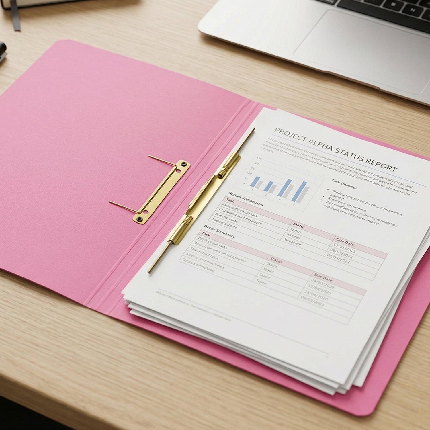 Cardboard file folder in professional finish