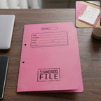 Heavy duty spring file folder in 35x25 cm size with metal clip