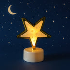 Multiple Star Shaped Flameless LED Candles creating a cozy ambience.