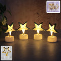 Star Shaped Flameless LED Candles arranged for festive decor.