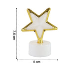Star Shaped Flameless LED Candle with dimensions overlay, showing compact size.