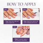 Purple Dazzle glitter nail paint bottle front view showing brand label