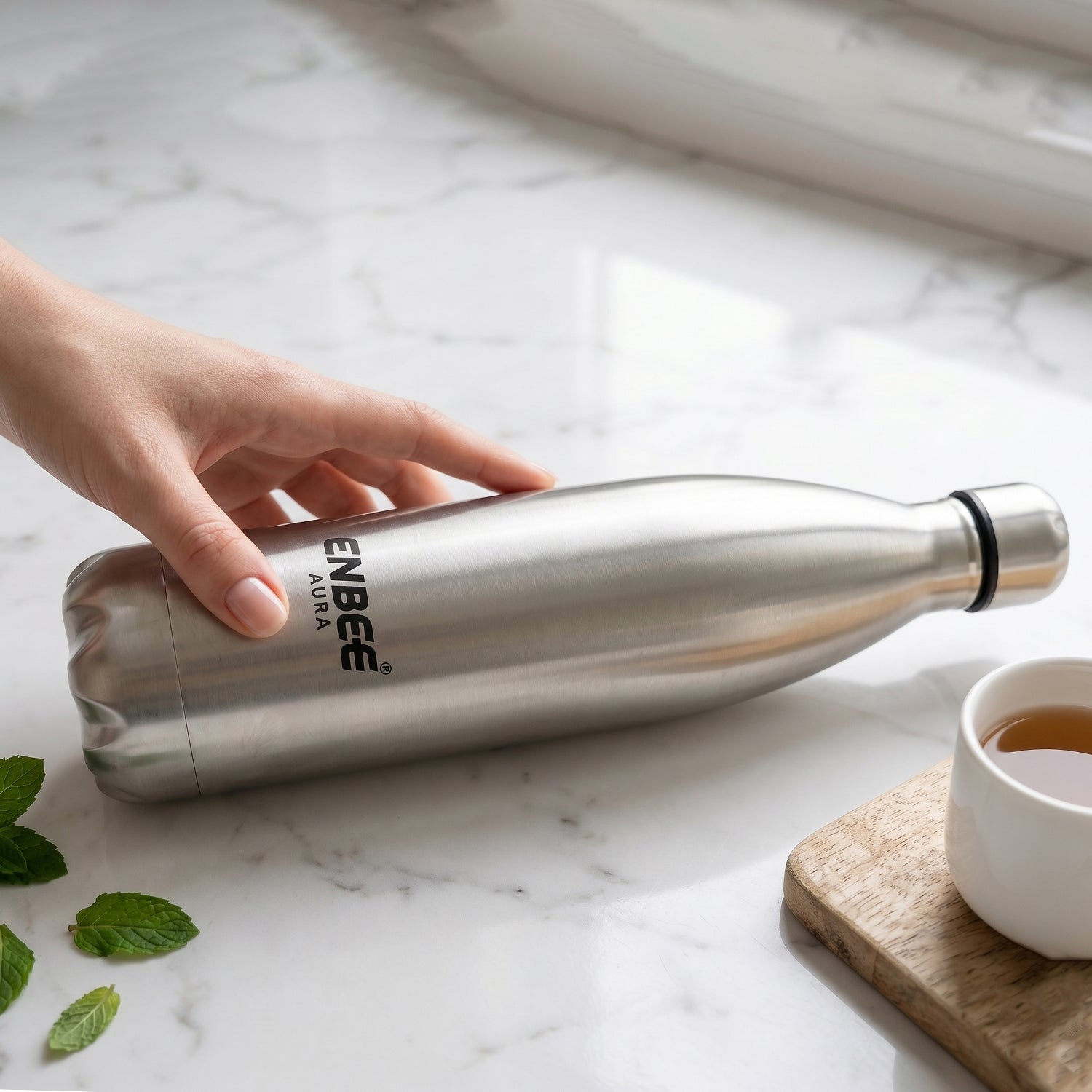 Long-lasting durable 1000ml steel water bottle