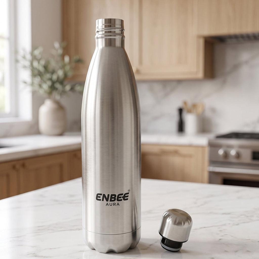 Reusable stainless steel water bottle for everyday use