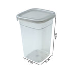 Clear plastic kitchen storage container with secure airtight lid