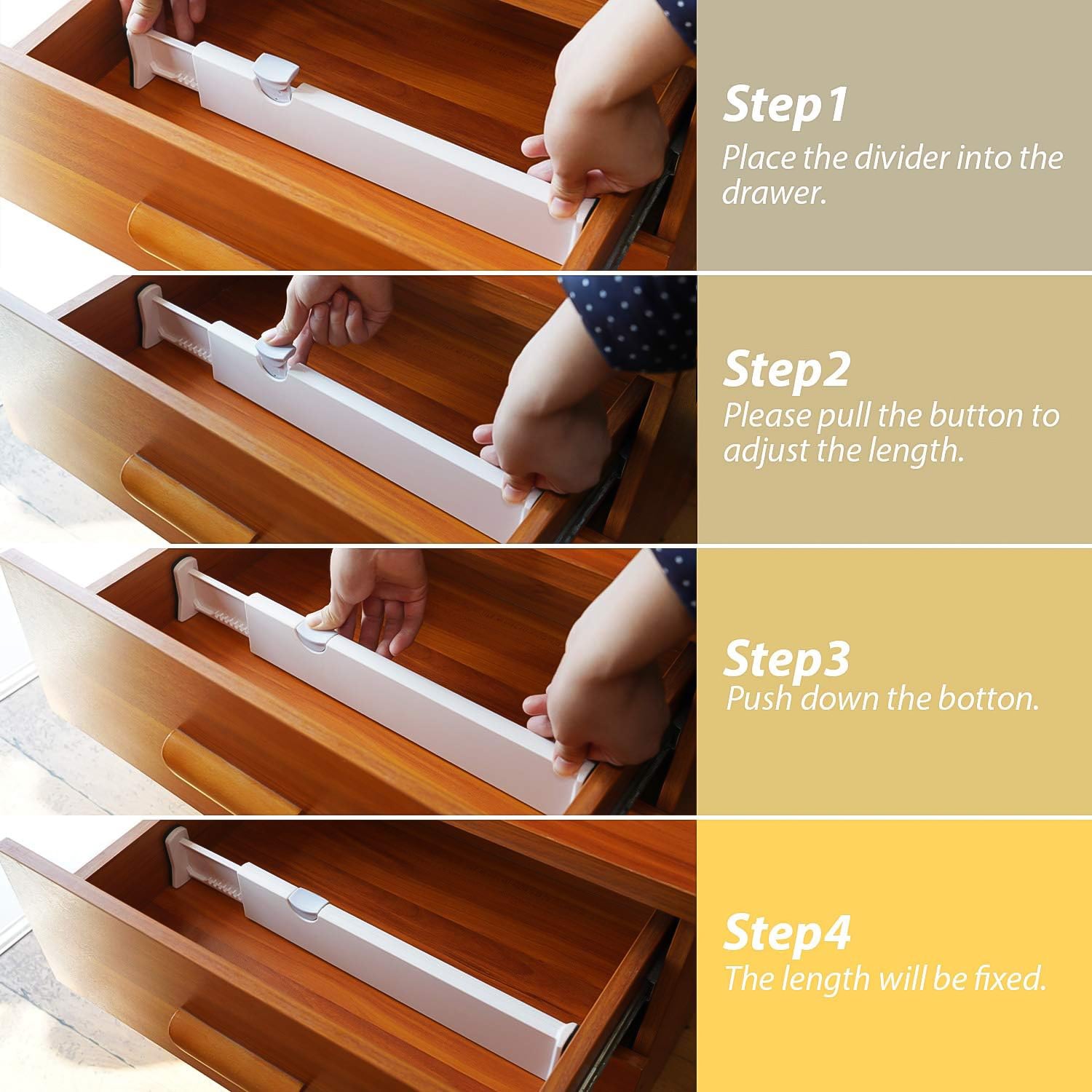 Multi-compartment expandable drawer dividers for bathroom storage