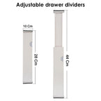 Expandable drawer dividers maximizing storage space in office drawers