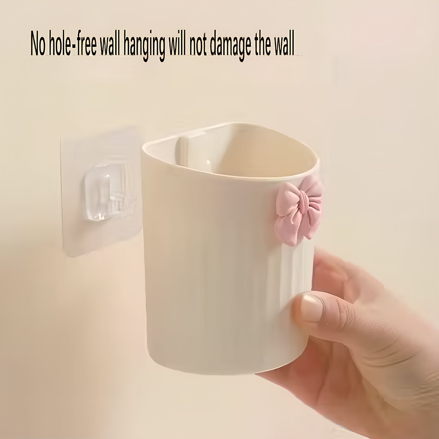 Easy to clean smooth surface of the butterfly toothbrush holder