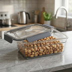 Dry food containers with airtight lids