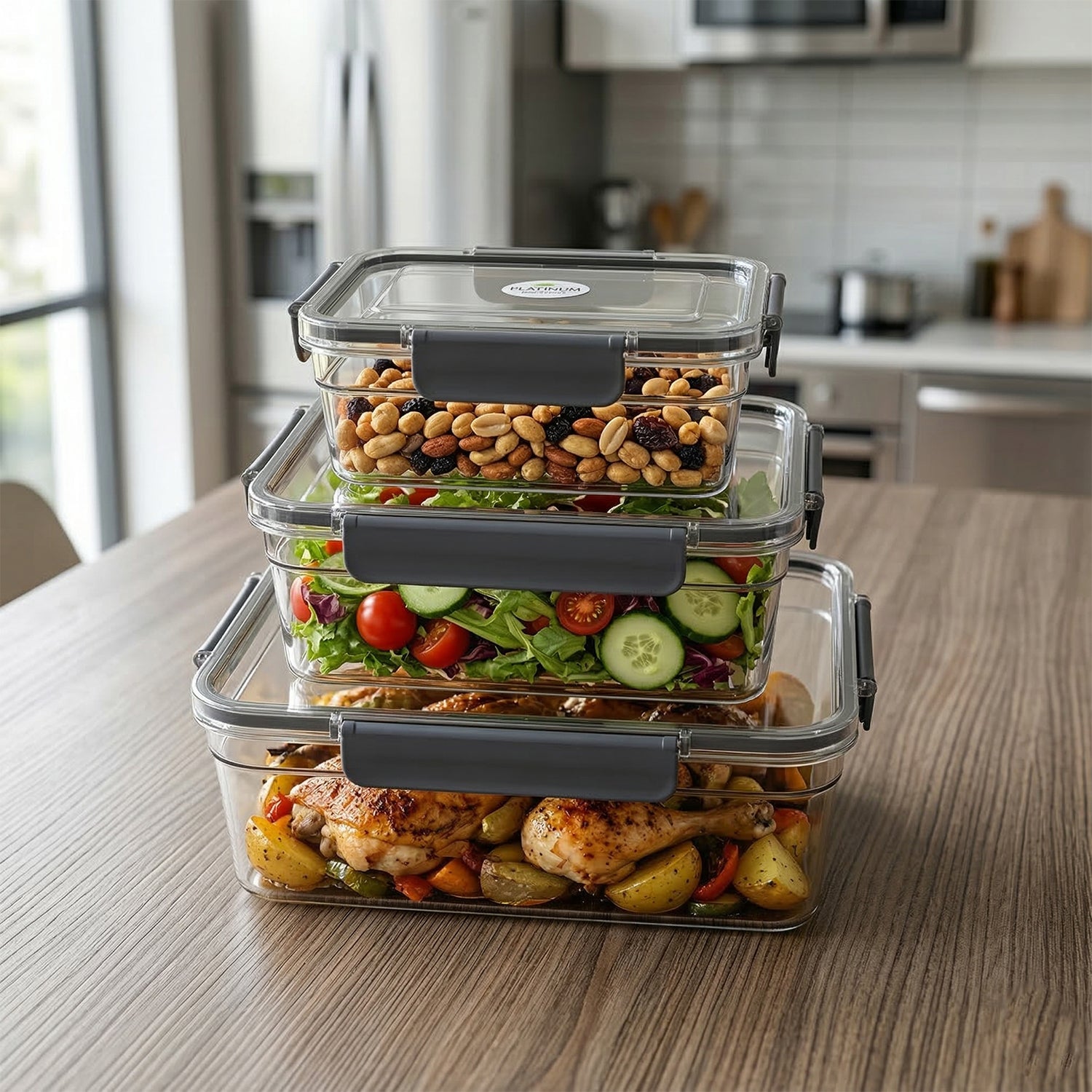Food storage set in transparent design
