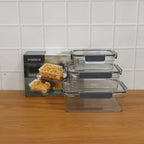 Plastic pantry storage containers for kitchen use