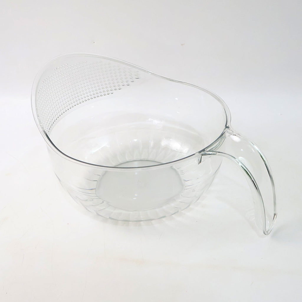 Lightweight transparent plastic bowl designed for easy handling