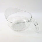 Lightweight transparent plastic bowl designed for easy handling