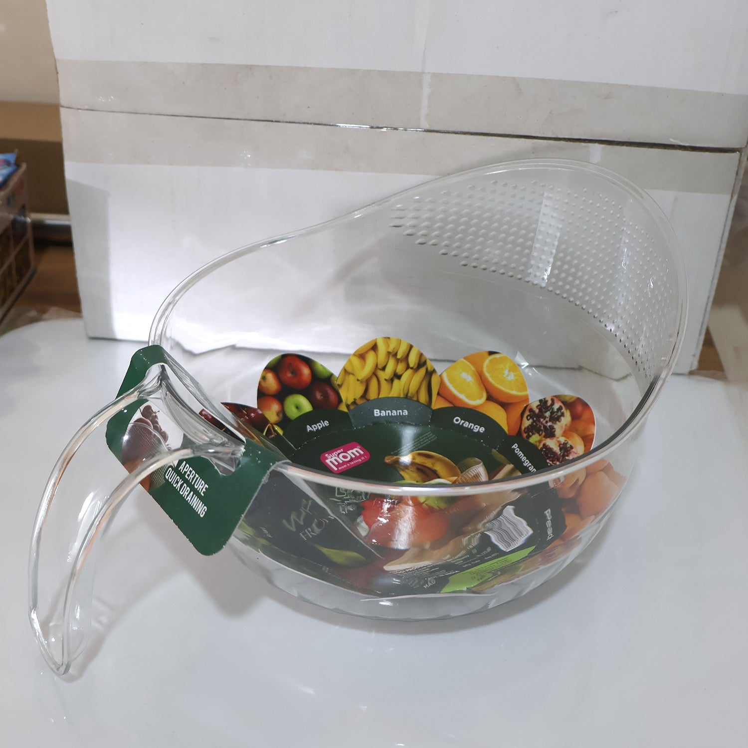 Versatile transparent plastic bowl perfect for food storage and serving