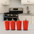 Stove legs providing elevated support for easier under-stove cleaning.