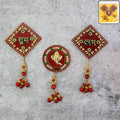 Shubh Labh Ganesh decorative wall hanging featuring intricate beadwork
