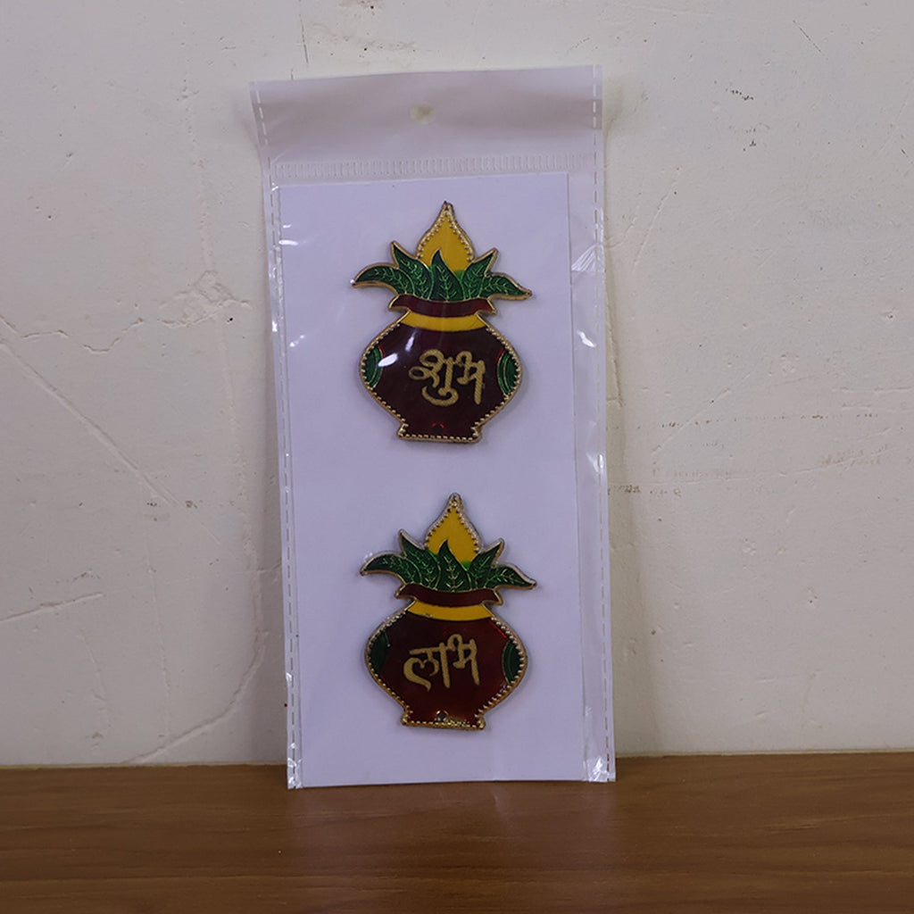 Decorative Shubh Labh Kalash wall hangings making an auspicious statement