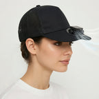 Ventilated USB fan hat ideal for outdoor sports and travel
