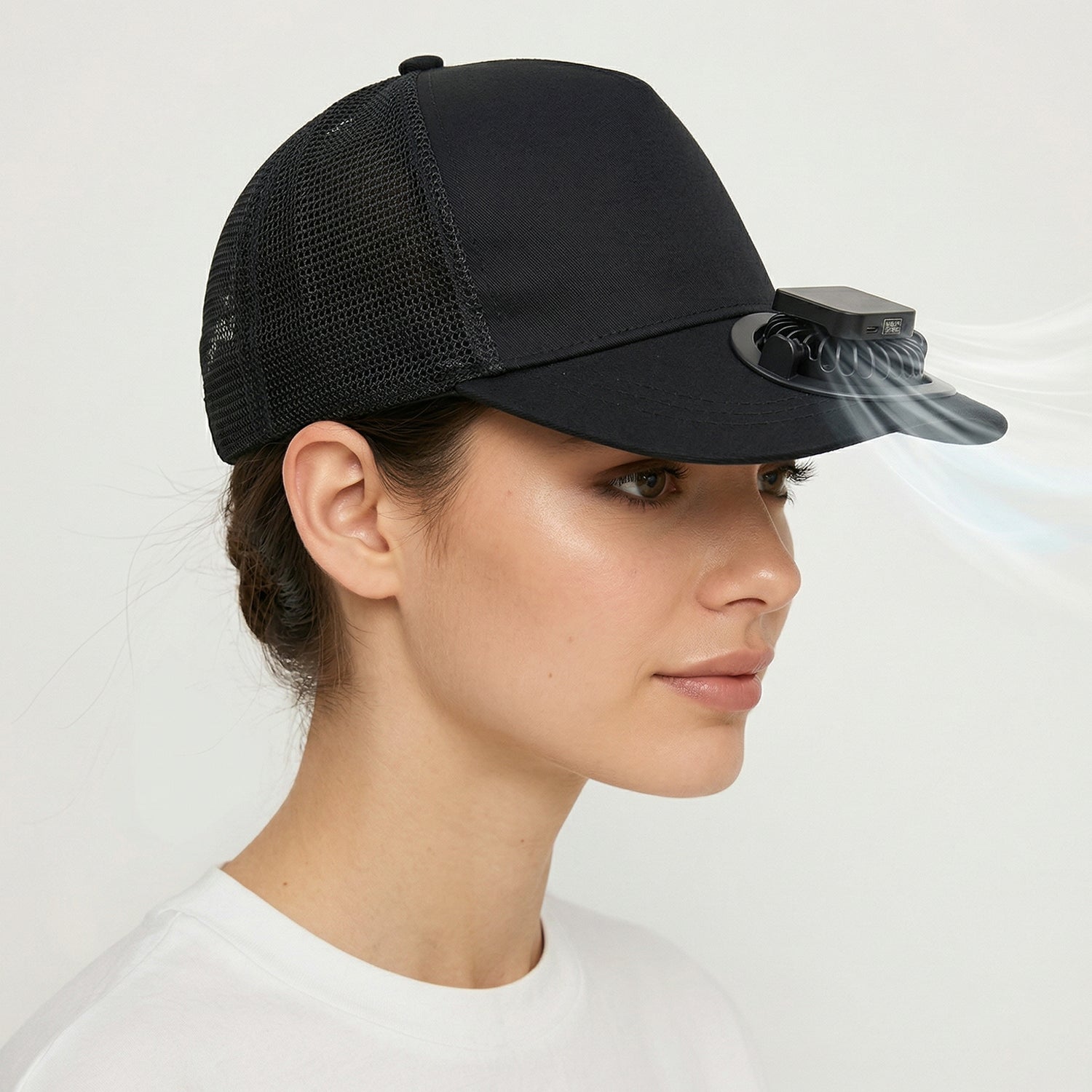 Ventilated USB fan hat ideal for outdoor sports and travel