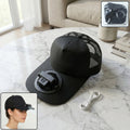 Cooling cap with built-in mini fan and breathable mesh for summer