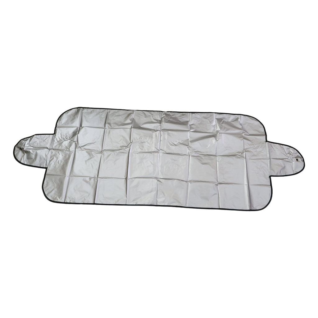Car windshield cover with anti-scratch material protecting glass from snow and dust