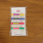 Model wearing Sweet Text colorful hair clips for casual styling
