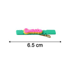 Size reference image of Sweet Text decorative hair clip set