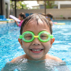 Comfortable fit swimming goggles with adjustable strap